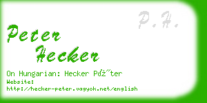 peter hecker business card
